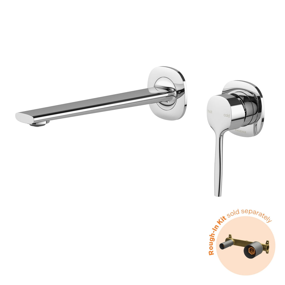 Phoenix Vask SwitchMix Wall Basin / Bath Mixer Set 200mm (Fit-Off Kit Only) - Chrome