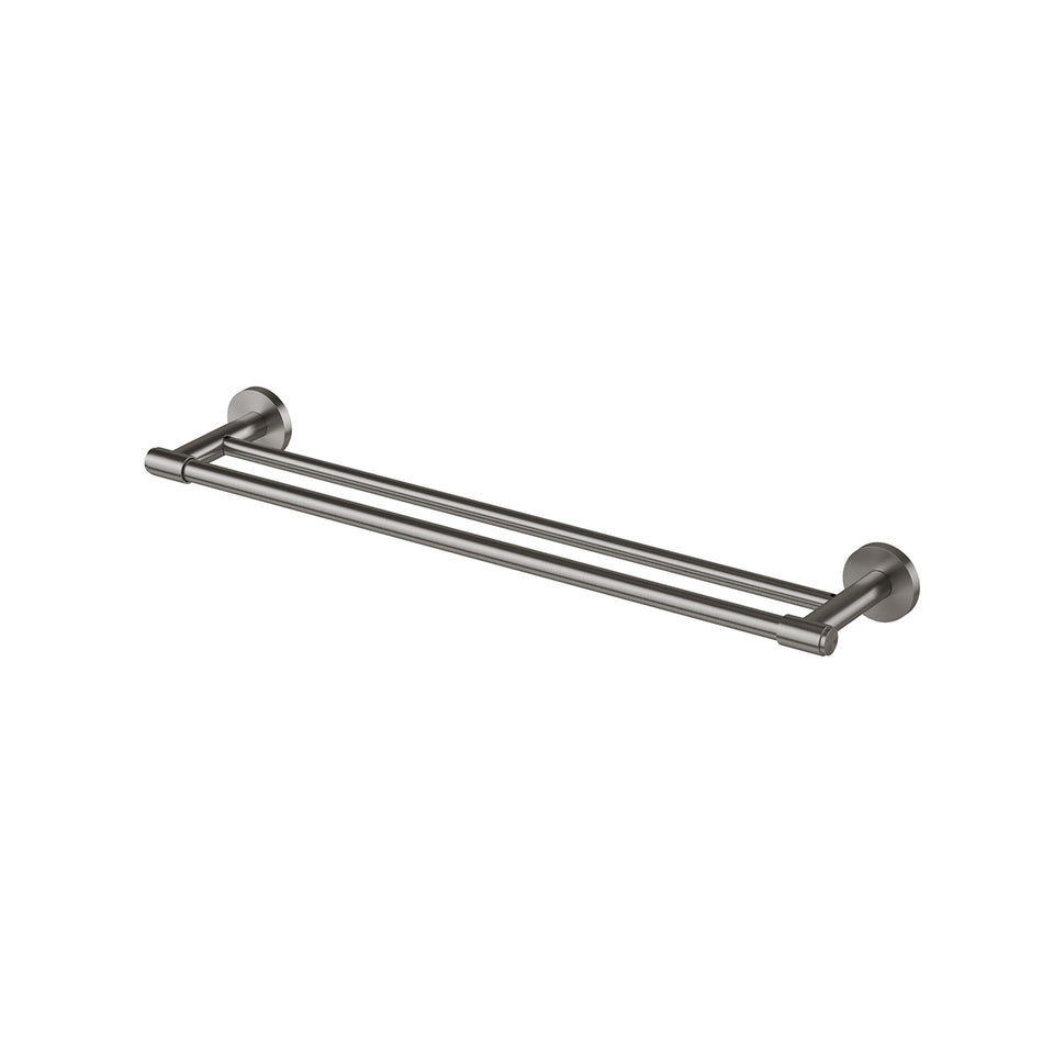 Phoenix Vivid MKII Double Towel Rail 600mm - Brushed Carbon