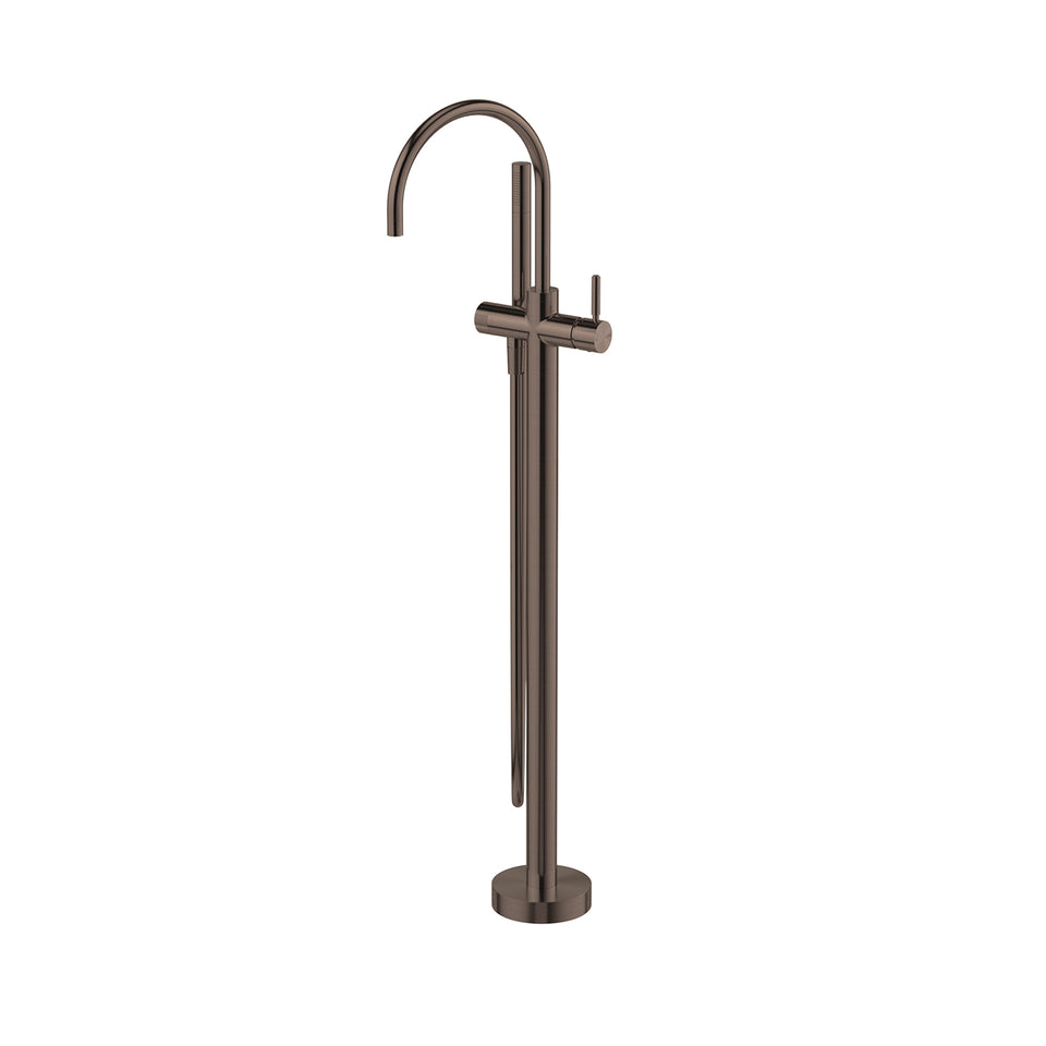 Phoenix Vivid MKII Floor Mounted Bath Mixer with Hand Shower - Brushed Bronze