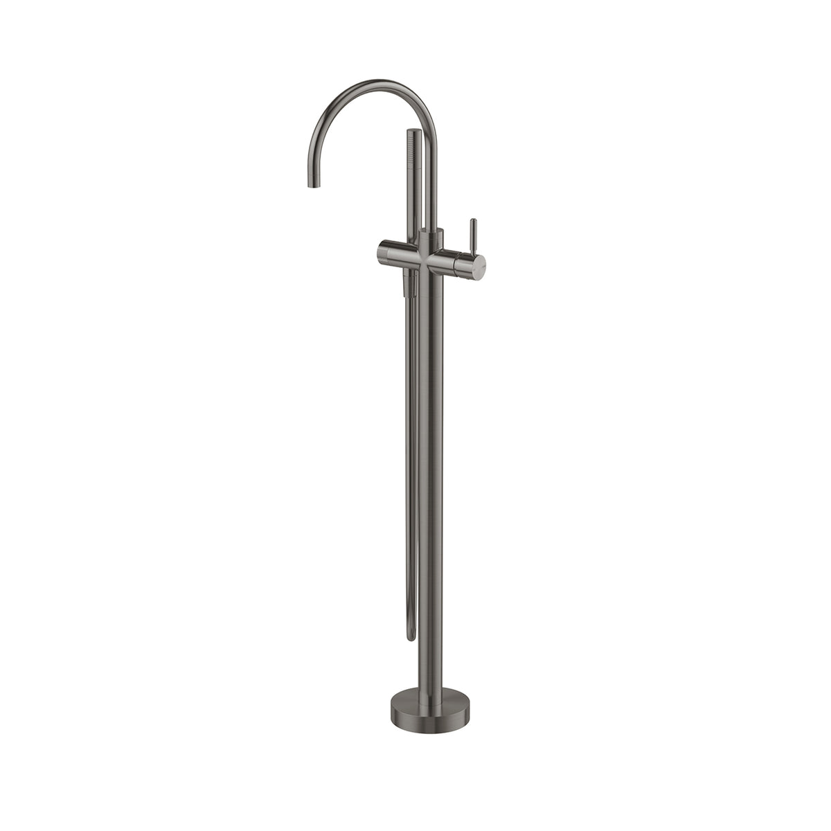 Phoenix Vivid MKII Floor Mounted Bath Mixer With Hand Shower - Brushed Carbon 146-7451-31 - The Blue Space