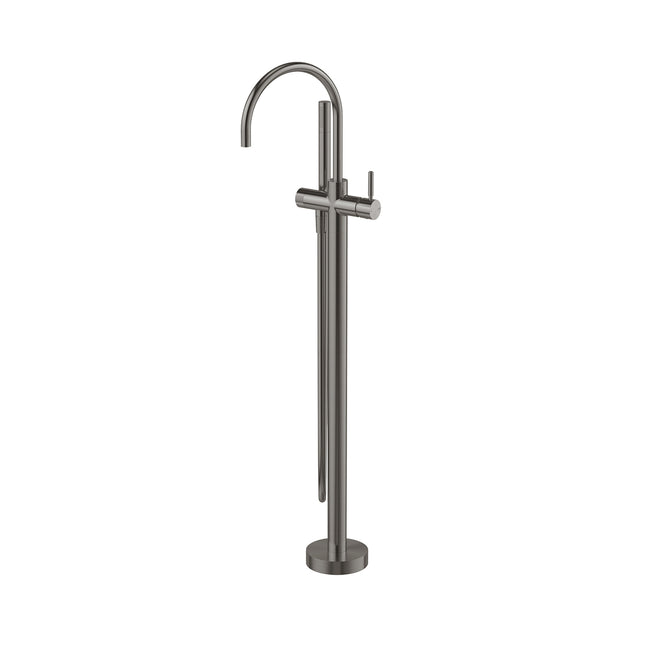 Phoenix Vivid MKII Floor Mounted Bath Mixer With Hand Shower - Brushed Carbon 146-7451-31 - The Blue Space