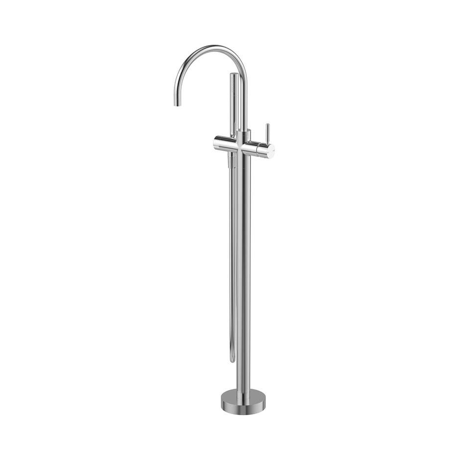 Phoenix Vivid MKII Floor Mounted Bath Mixer with Hand Shower - Chrome