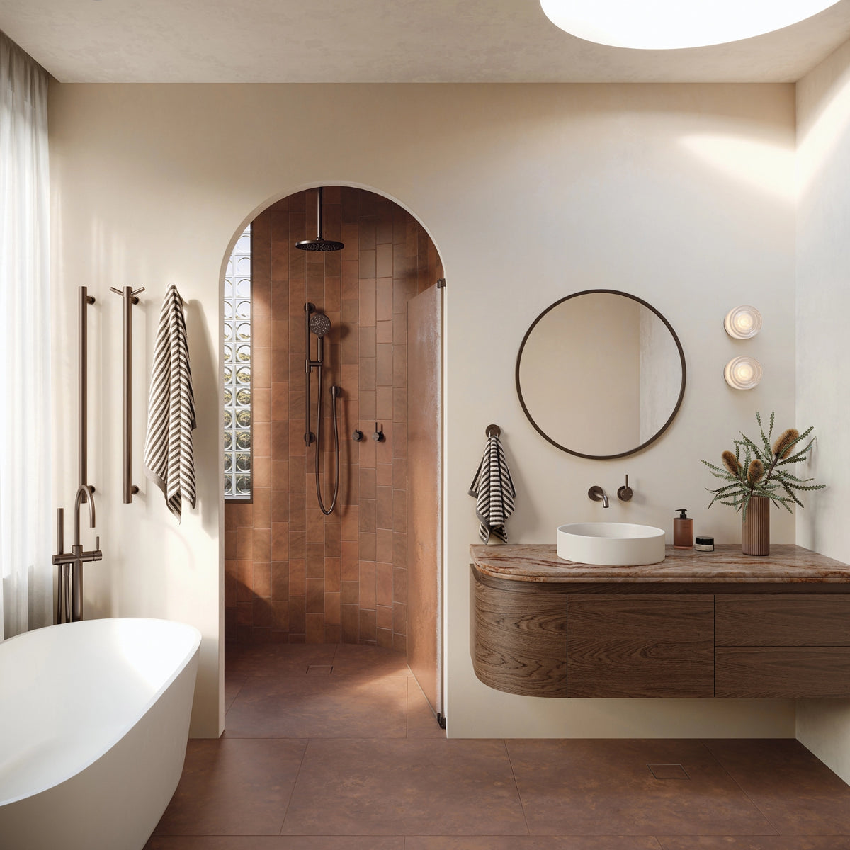 Lifestyle Phoenix Vivid MKII Rail Shower - Brushed Bronze 146-6830-24