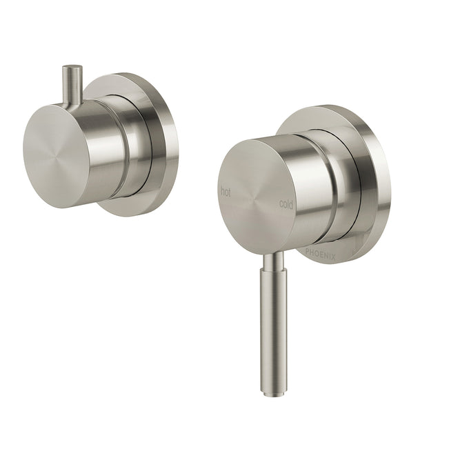 Phoenix Vivid MKII Switchmix Shower Bath Diverter Mixer - Brushed Nickel 146-2910-40-1 - The Blue Space
