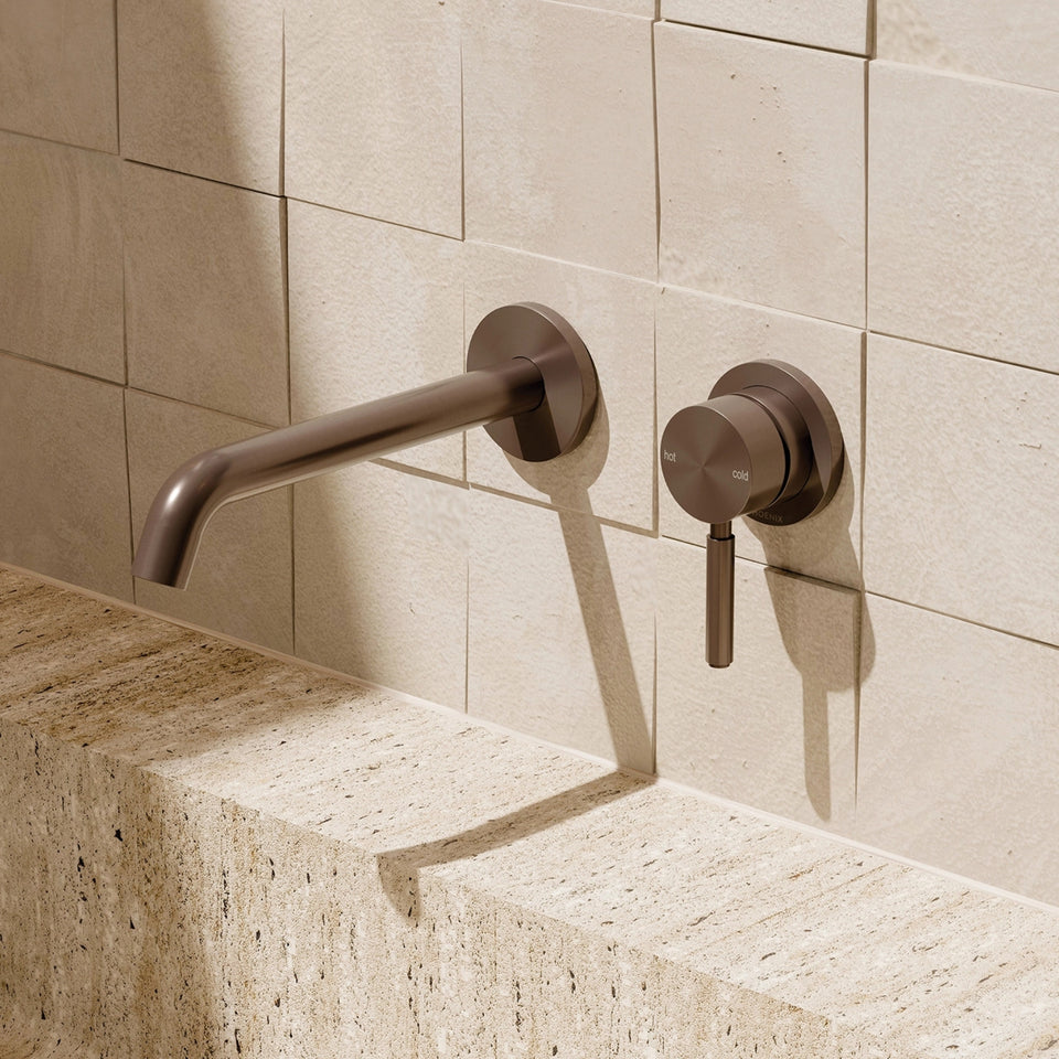 Phoenix Vivid MKII SwitchMix Wall Basin / Bath Mixer Set 200mm - Brushed Bronze