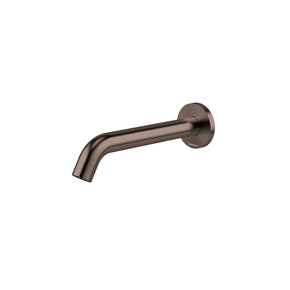 Phoenix Vivid MKII Wall Basin / Bath Outlet 200mm Curved - Brushed Bronze