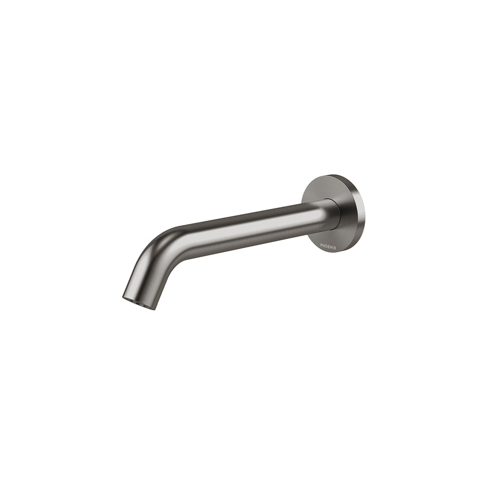 Phoenix Vivid MKII Wall Basin / Bath Outlet 200mm Curved - Brushed Carbon