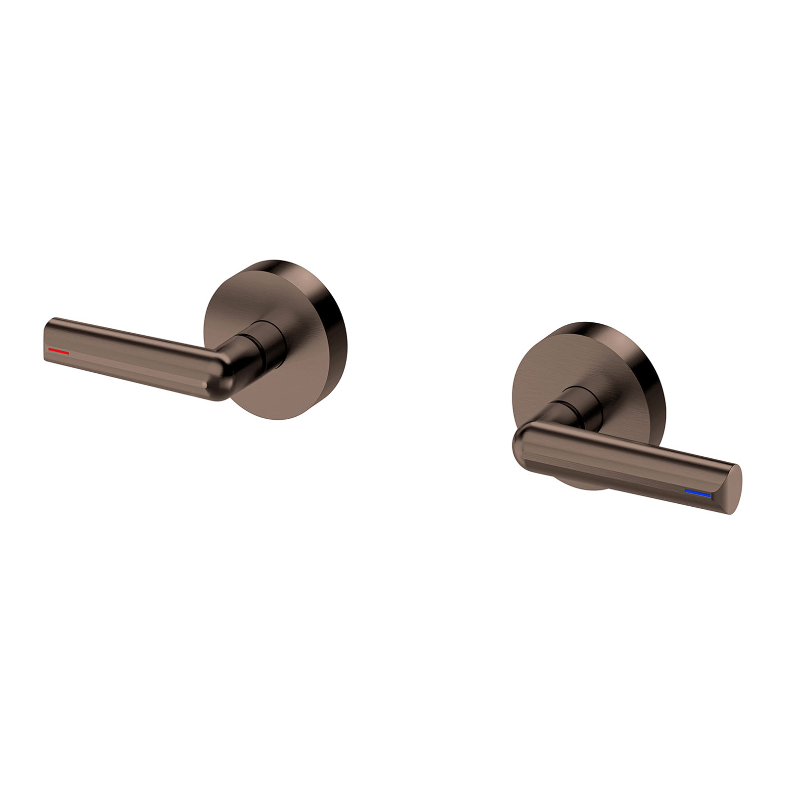 Phoenix Vivid Slimline Plus Lever Wall Top Assemblies 15mm Extended Spindles - Brushed Bronze 119-0671-24-1 - The Blue Space