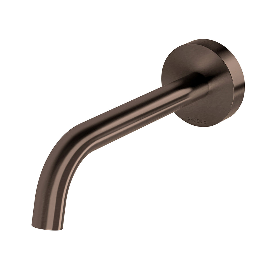 Phoenix Vivid Slimline Plus Wall Basin / Bath Outlet 180mm - Brushed Bronze