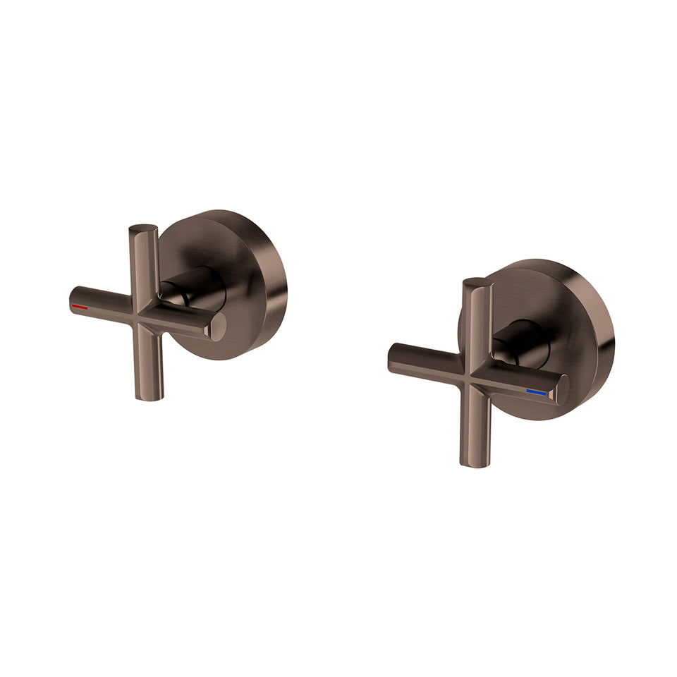 Phoenix Vivid Slimline Plus Wall Top Assemblies - Brushed Bronze