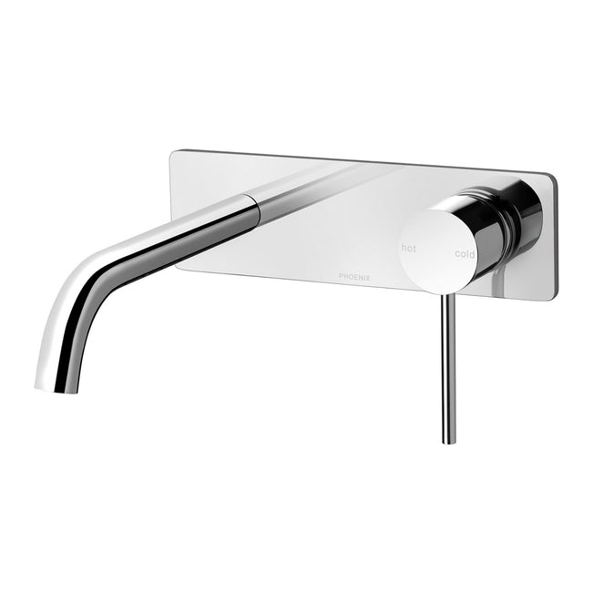 Phoenix Vivid Slimline SwitchMix Wall Basin / Bath Mixer Set 180mm Chrome (Complete Kit) VS2810-00-1-KIT - The Blue Space