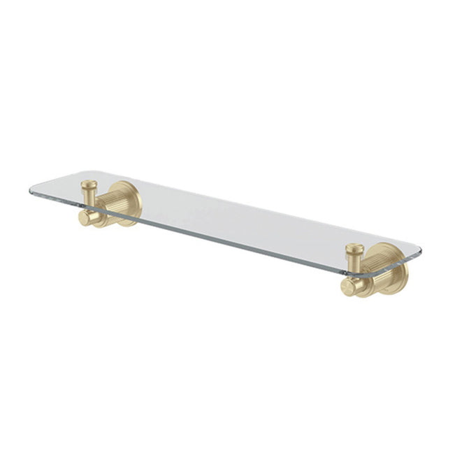 Phoenix Wiltern Glass Shelf 450mm Brushed Gold 144-8600-12 - The Blue Space