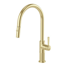 Phoenix Wiltern Pull Out Sink Mixer 230mm - Brushed Gold 144-7105-12-1 - The Blue Space