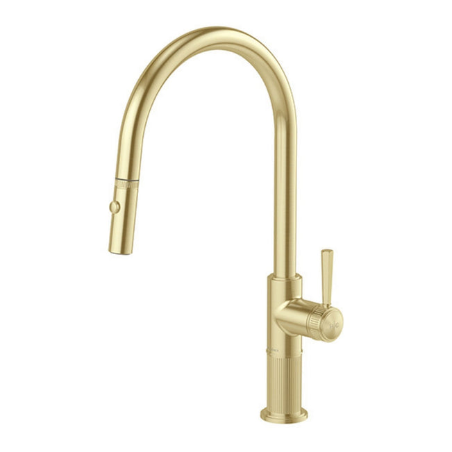 Phoenix Wiltern Pull Out Sink Mixer 230mm - Brushed Gold 144-7105-12-1 - The Blue Space