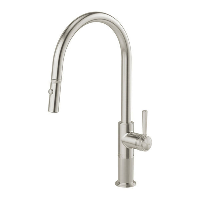 Phoenix Wiltern Pull Out Sink Mixer 230mm - Brushed Nickel 144-7105-40-1 - The Blue Space