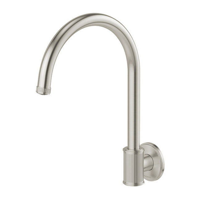 Phoenix Wiltern Wall Sink Outlet 180mm - Brushed Nickel 144-0870-40-1 - The Blue Space
