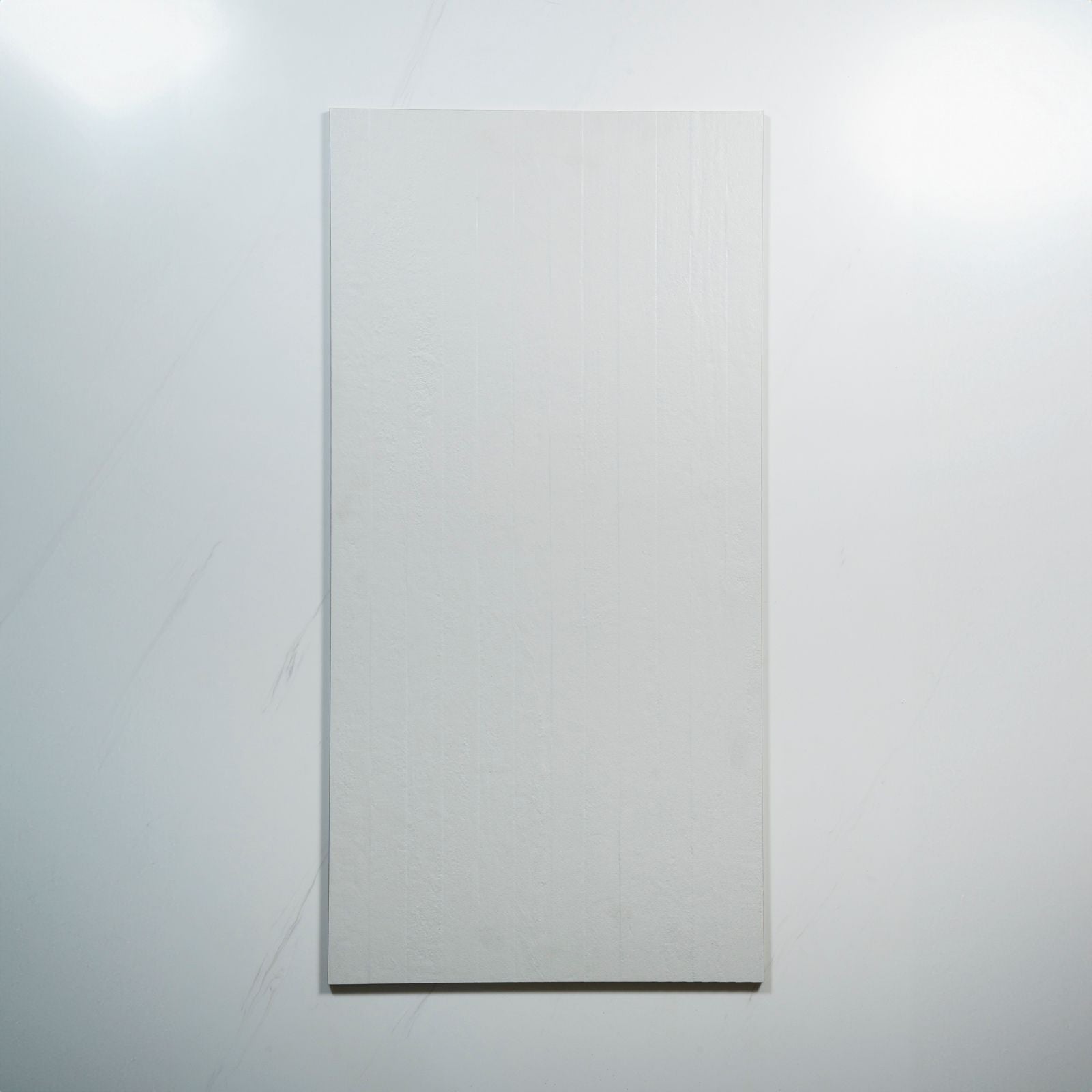 No Hand Plastra Linea White Matte Porcelain Tile 450 x 900mm RIGCLOTM2 - The Blue Space