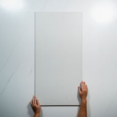 With Hand Plastra Linea White Matte Porcelain Tile 450 x 900mm RIGCLOTM2 - The Blue Space