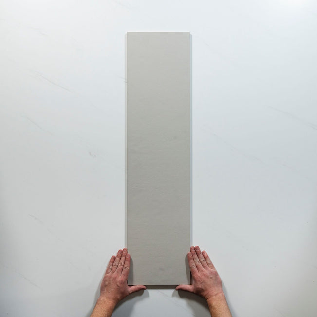 WIth Hand Plastra Smooth Clay Matte Porcelain Tile 22.5 x 900mm RIGCLASM1 - The Blue Space