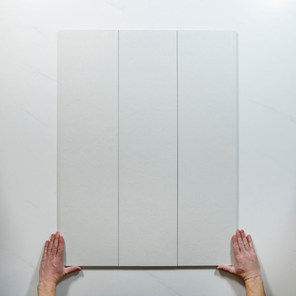 Plastra Smooth White Matte Porcelain Tile 22.5 x 900mm