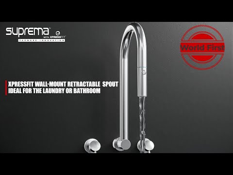 Suprema Xpress Fit Retractable Wall Spout - Chrome