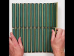 Flute Teal Porcelain Finger Mosaic Tile 22×145mm
