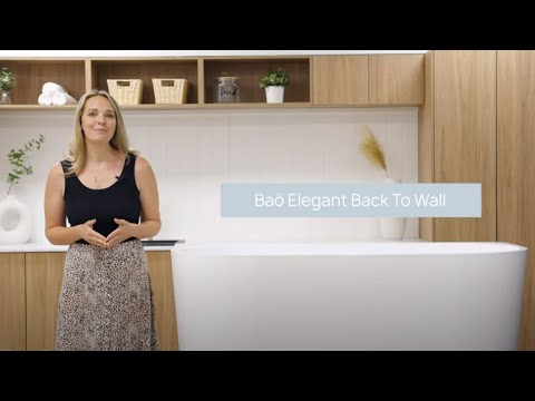 Bao Elegant 1700mm Back to Wall Bath - Matte White
