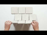 Valerie Cream Travertine Brick Bond Cobblestone Porcelain Tile Sheets