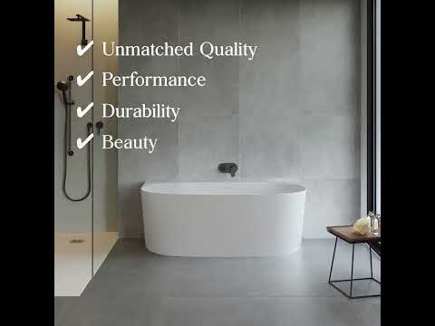 Turner Hastings Narva 1580 MagnaCast Back to Wall Bath - Matte White