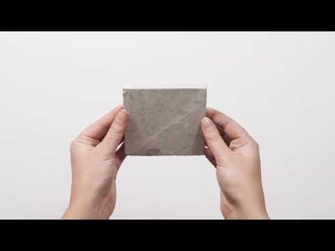 Tumbled Natural Grey Woodstone Square Tile 100mm x 100mm