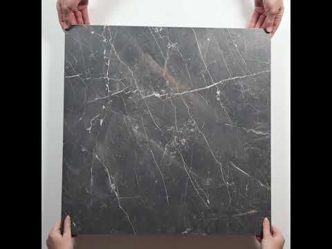 Sereno Black Marble Grain Honed Porcelain Tile 600 x 600mm
