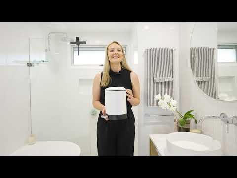 Bao 3L Round Bathroom Bin Matt White