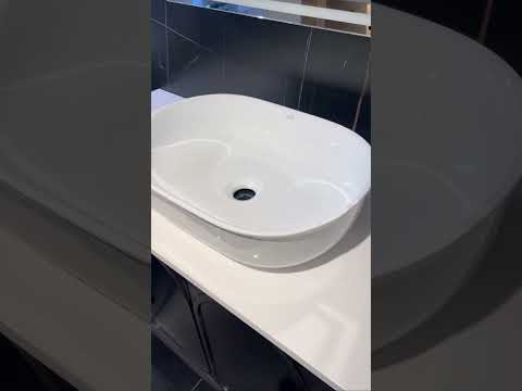 Otti Bronte Oval Above Counter Basin Gloss White