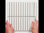 Flute Speckled White Porcelain Finger Mosaic Tile 22×145mm