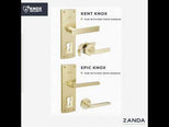 Zanda Kent Knox Multi Function Entrance Set Satin Brass