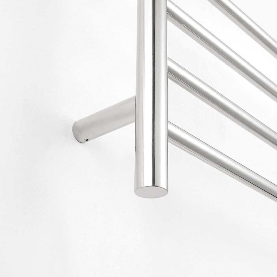 Radiant Round 8 Bar Heated Rail 1300x750mm Polished Stainless