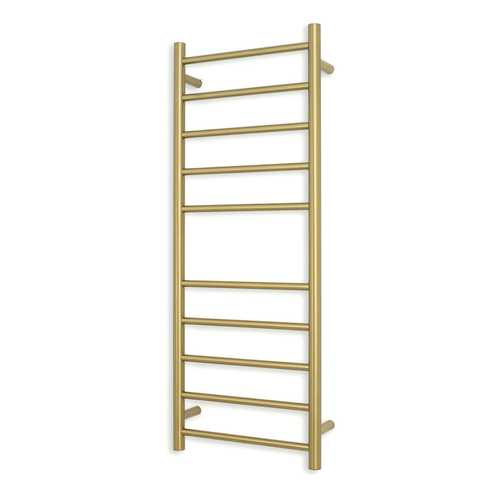 Radiant Heated Round Ladder 430 x 1100mm Brushed Gold GLD-RTR430 - The Blue Space