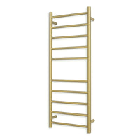 Radiant Heated Round Ladder 430 x 1100mm Brushed Gold GLD-RTR430 - The Blue Space