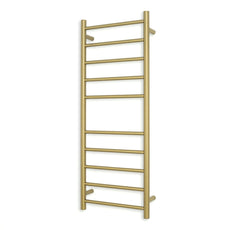 Radiant Heated Round Ladder 430 x 1100mm Brushed Gold GLD-RTR430 - The Blue Space