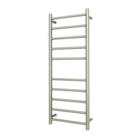Radiant Heated Round Ladder 430 X 1100mm Brushed Nickel BN-RTR430 - The Blue Space