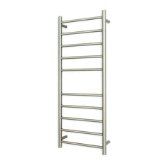Radiant Heated Round Ladder 430 X 1100mm Brushed Nickel BN-RTR430 - The Blue Space