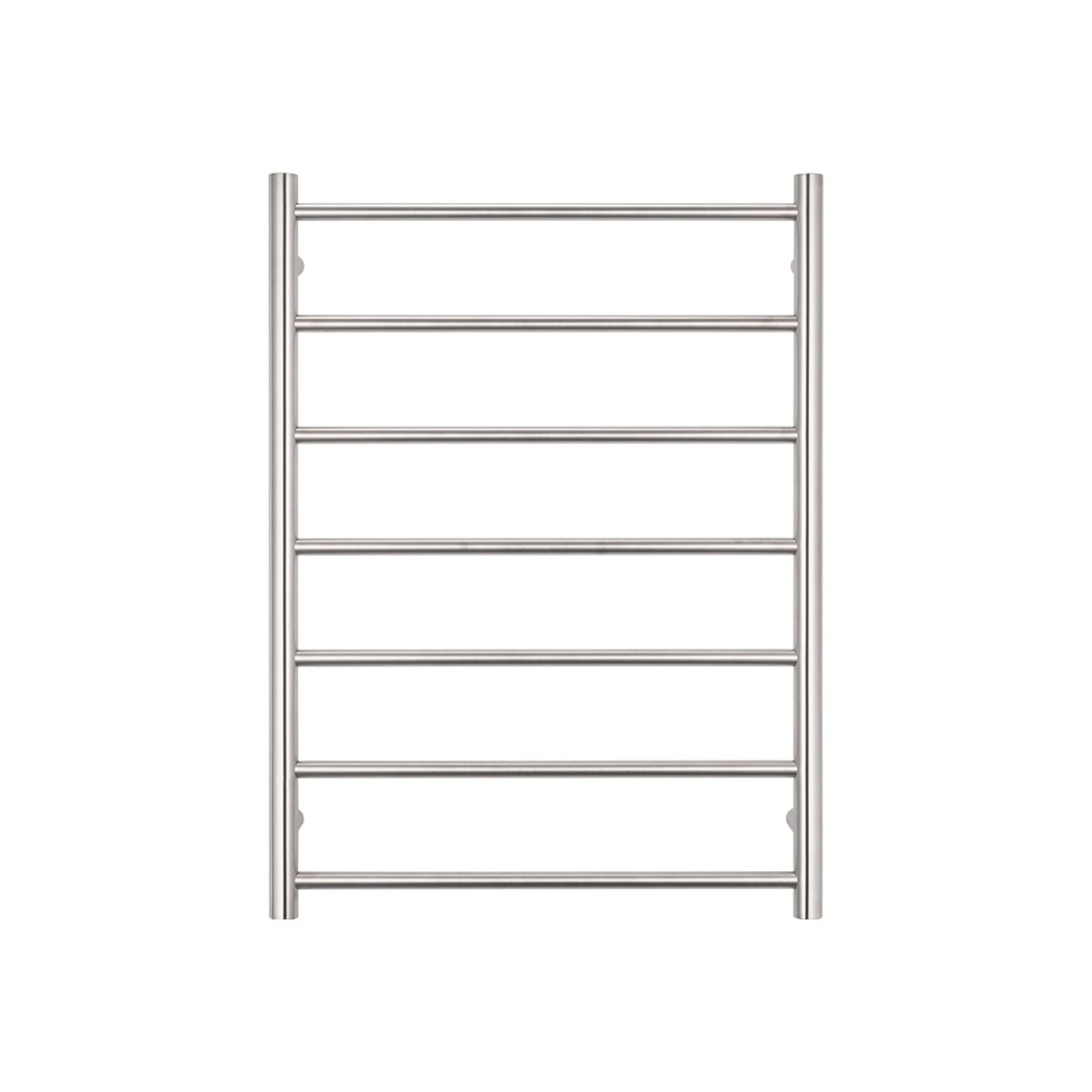 Front Radiant Heated Round Ladder 600 X 1100mm Brushed Satin BRU-RTR02 - The Blue Space