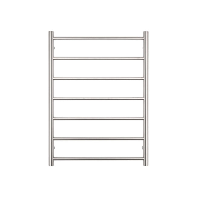 Front Radiant Heated Round Ladder 600 X 1100mm Brushed Satin BRU-RTR02 - The Blue Space