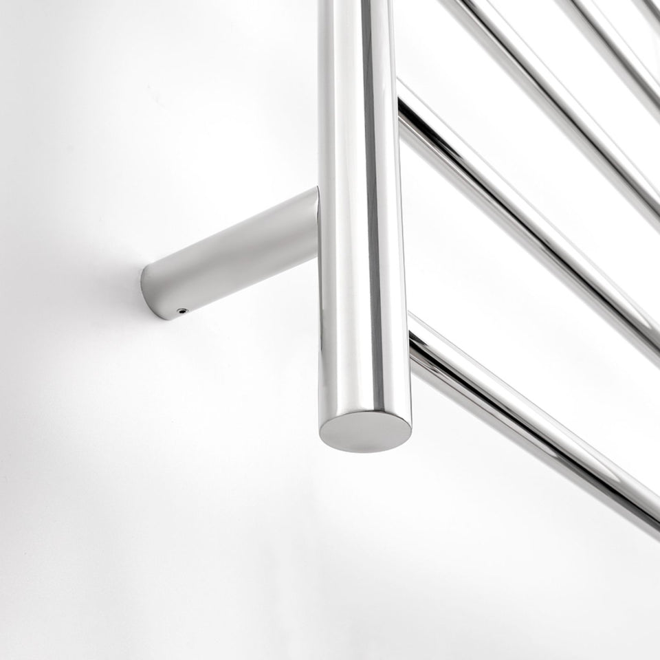 Radiant Round 10 Bar Heated Towel Ladder 750 x 1200 Polished Stainless Steel