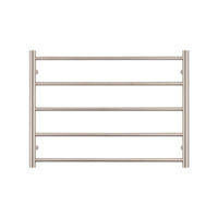 Front Radiant Heated Round Ladder 750 x 550mm Brushed Nickel BN-RTR03 - The Blue Space