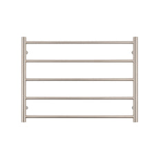 Front Radiant Heated Round Ladder 750 x 550mm Brushed Nickel BN-RTR03 - The Blue Space