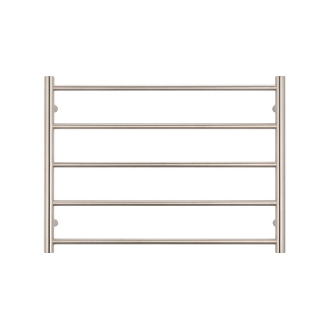 Front Radiant Heated Round Ladder 750 x 550mm Brushed Nickel BN-RTR03 - The Blue Space