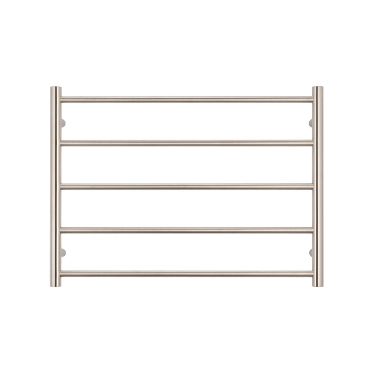 Front Radiant Heated Round Ladder 750 x 550mm Brushed Nickel BN-RTR03 - The Blue Space