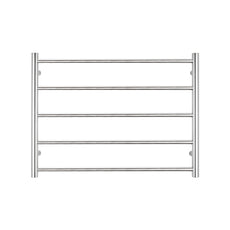 Front Radiant Heated Round Ladder 750 x 550mm Mirror Polished RTR03 - The Blue Space