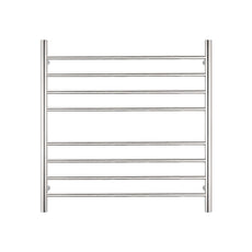 Front Radiant Heated Round Ladder 750 x 750mm Mirror Polished RTR06 - The Blue Space